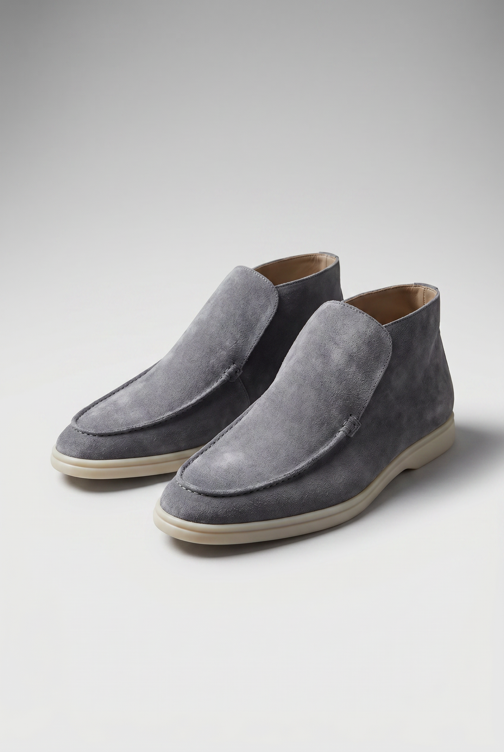 Captial Suede Loafer Baby Blue