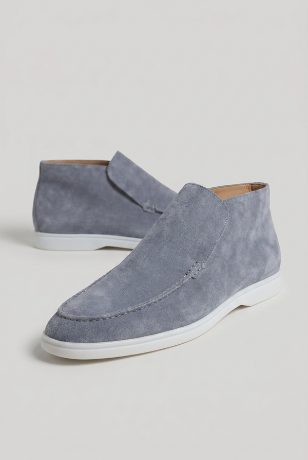 Captial Suede Loafer Baby Blue
