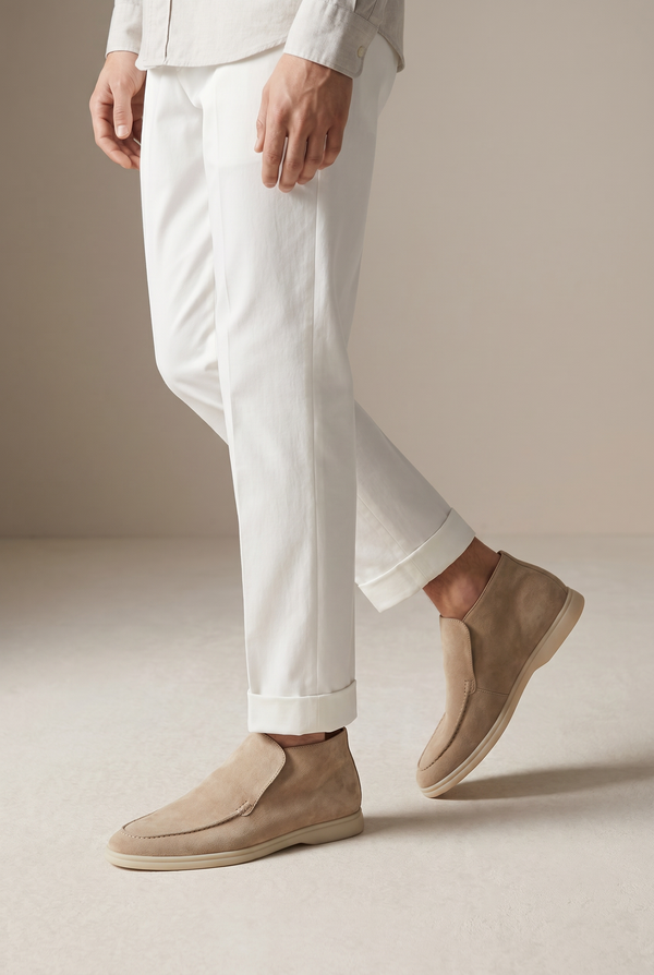 Captial Suede Loafer Beige