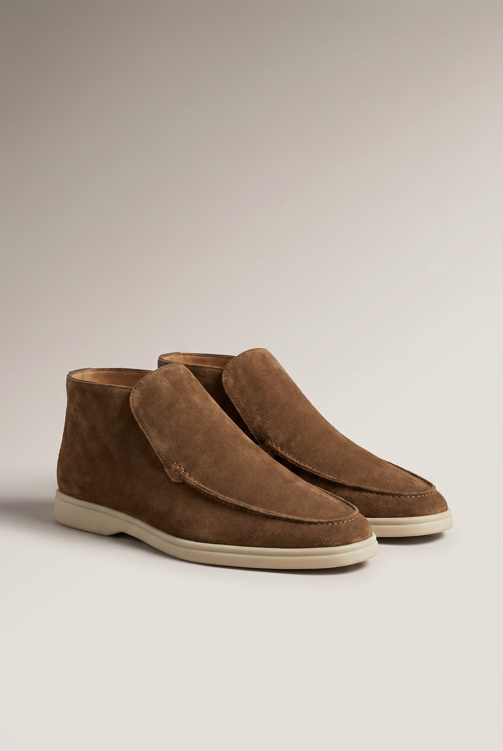 Captial Suede Loafer Camel