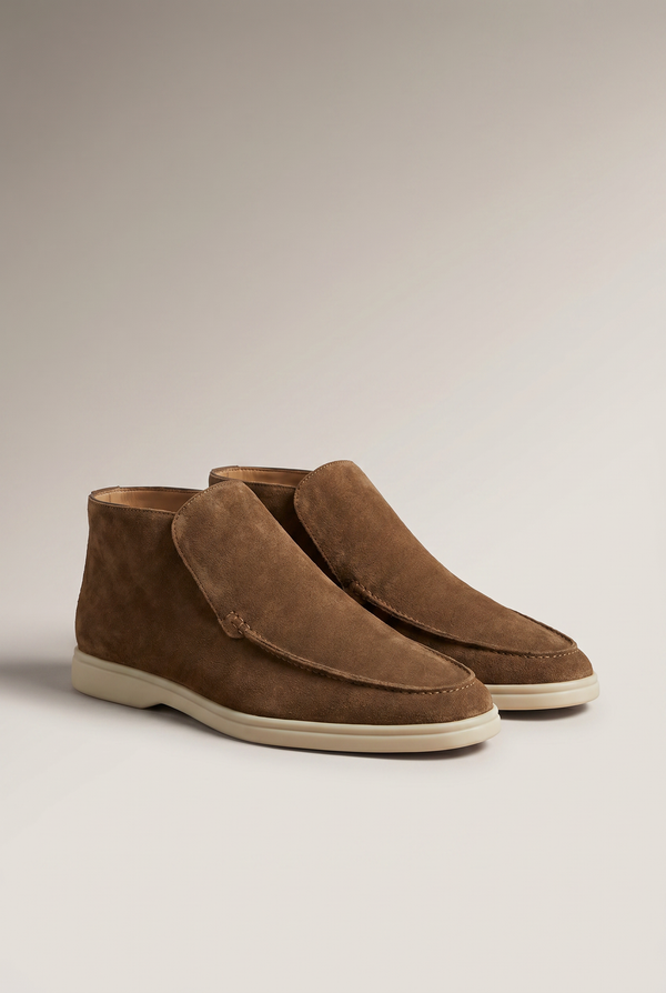 Captial Suede Loafer Camel
