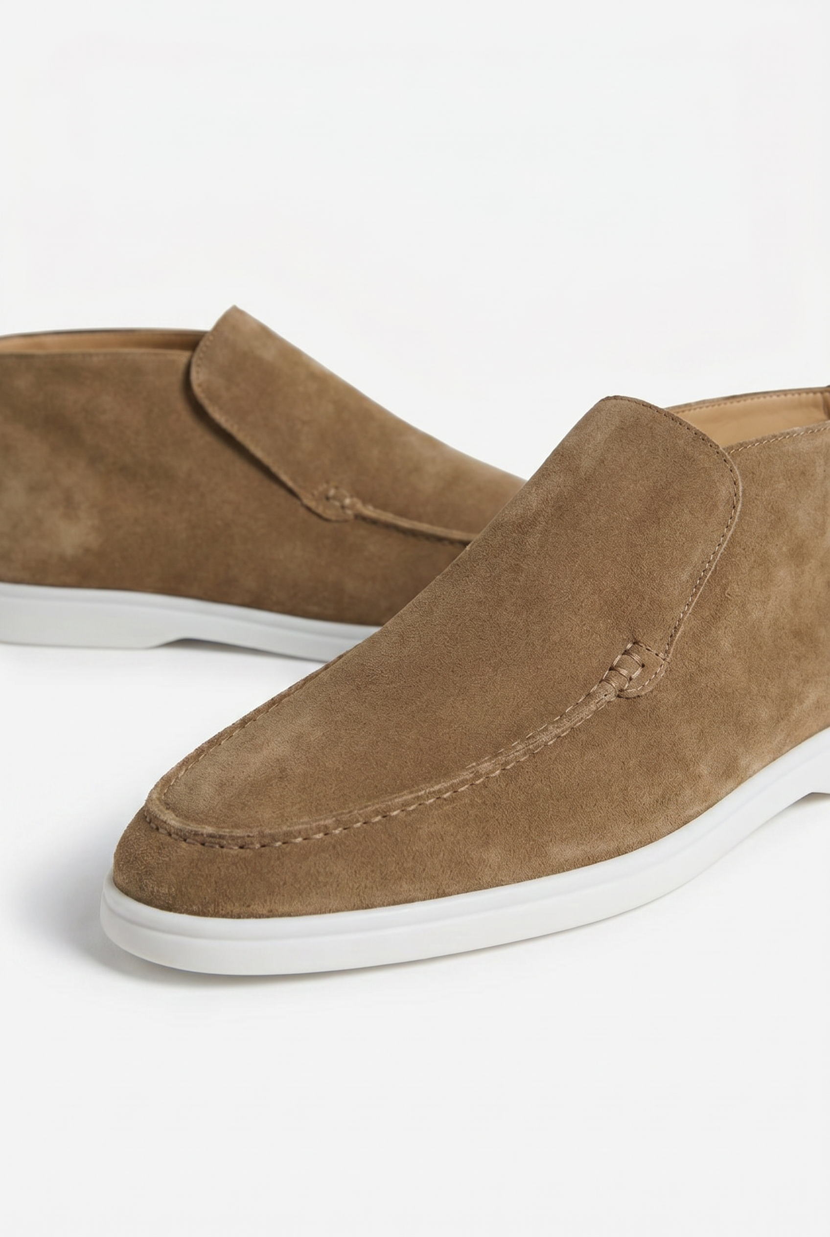 Captial Suede Loafer Camel