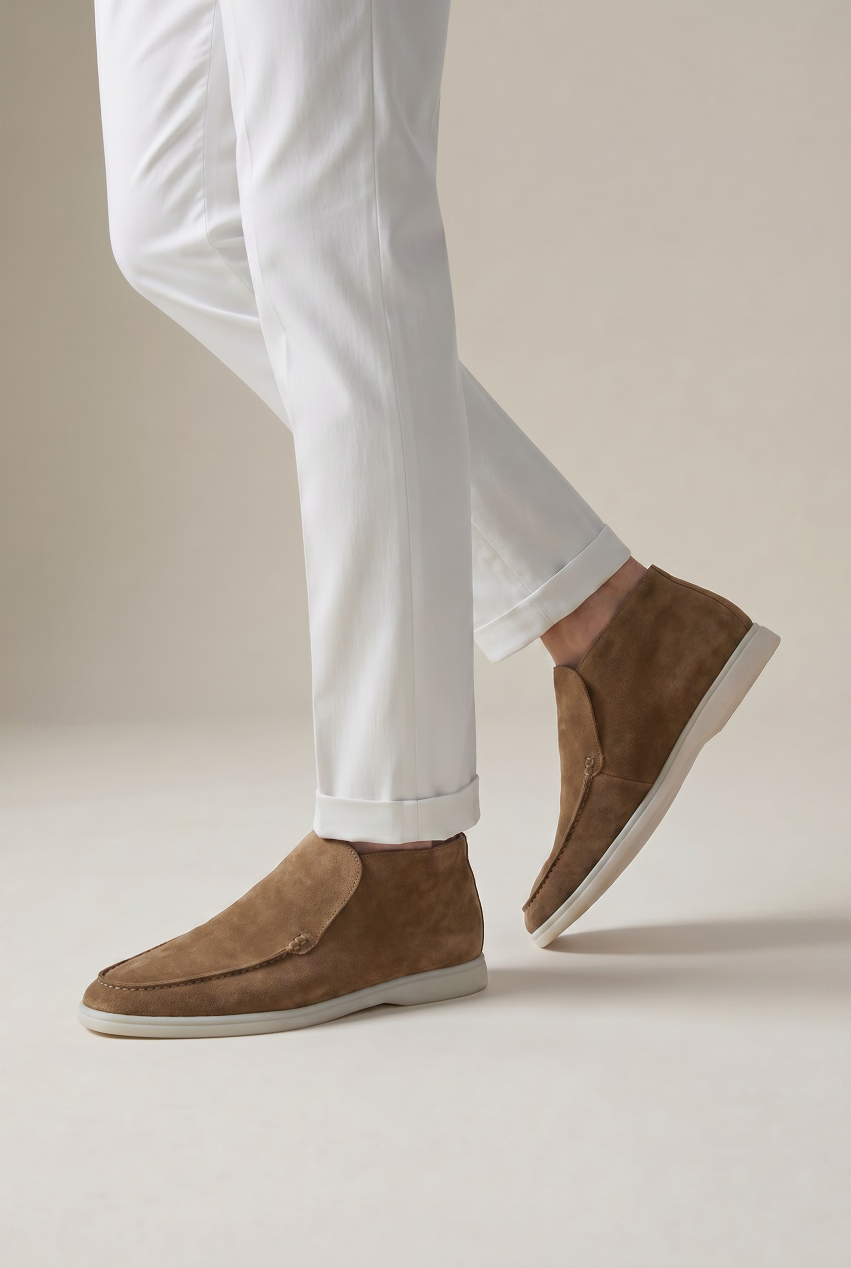 Captial Suede Loafer Camel