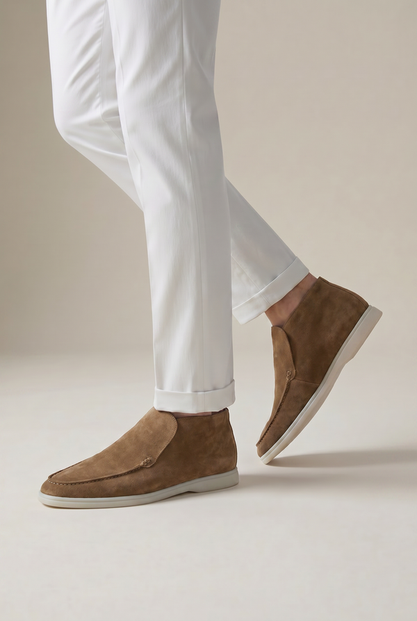 Captial Suede Loafer Camel