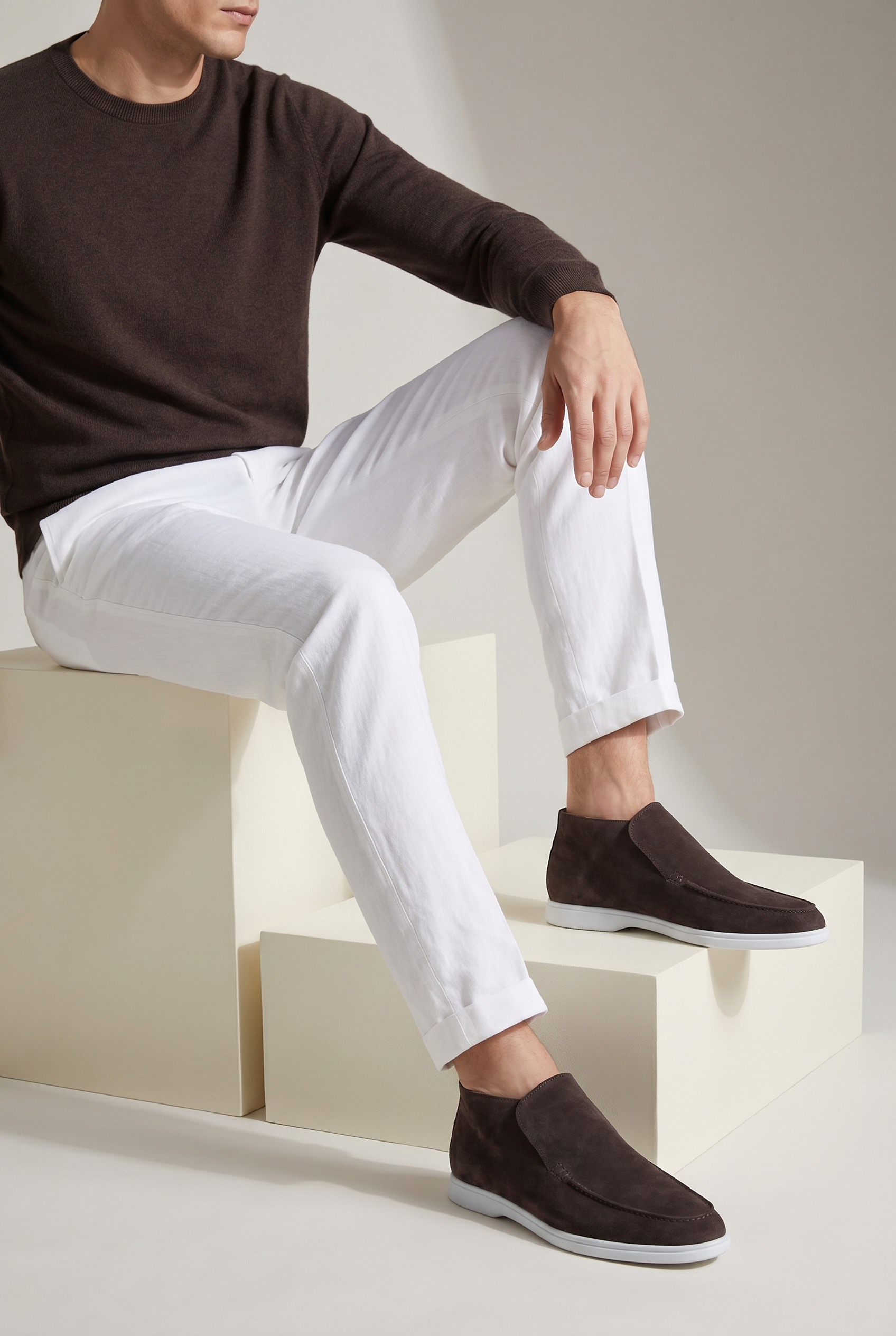 Captial Suede Loafer Brown
