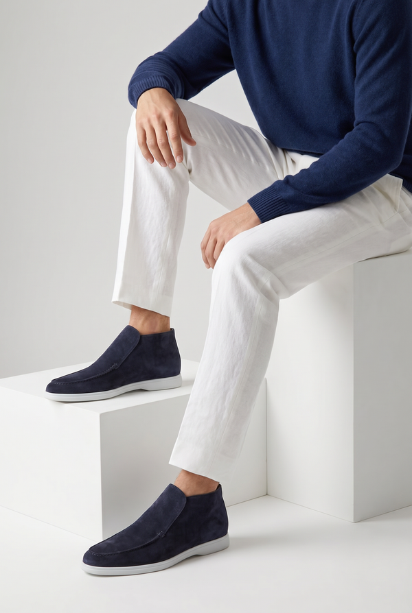 Captial Suede Loafer Navy