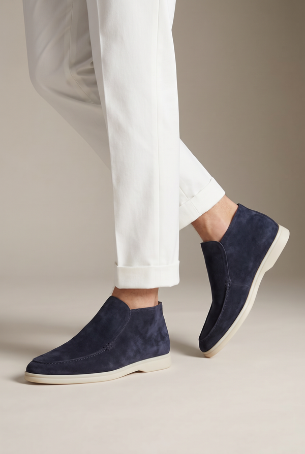Captial Suede Loafer Navy