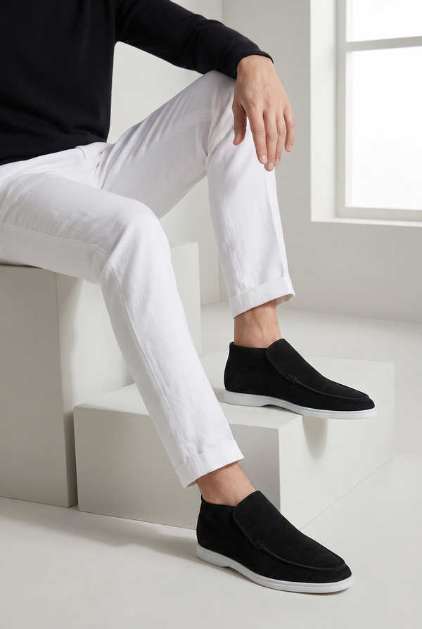 Captial Suede Loafer Black
