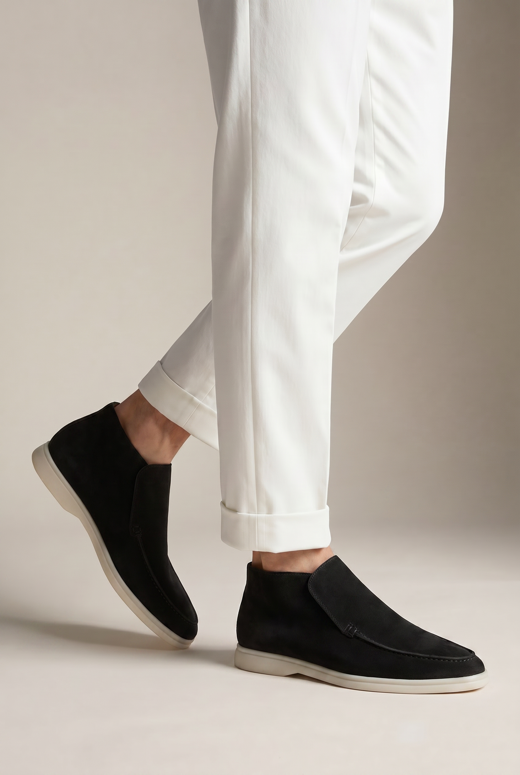 Captial Suede Loafer Black
