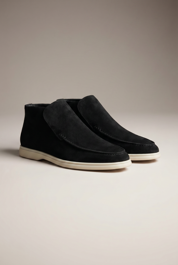 Captial Suede Loafer Black