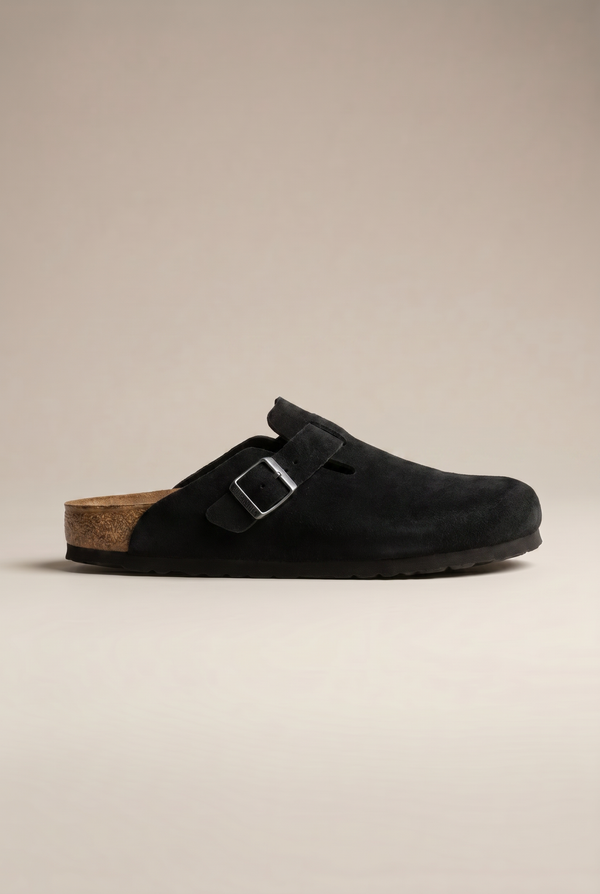 Mayfair Calfsuede Clog Black