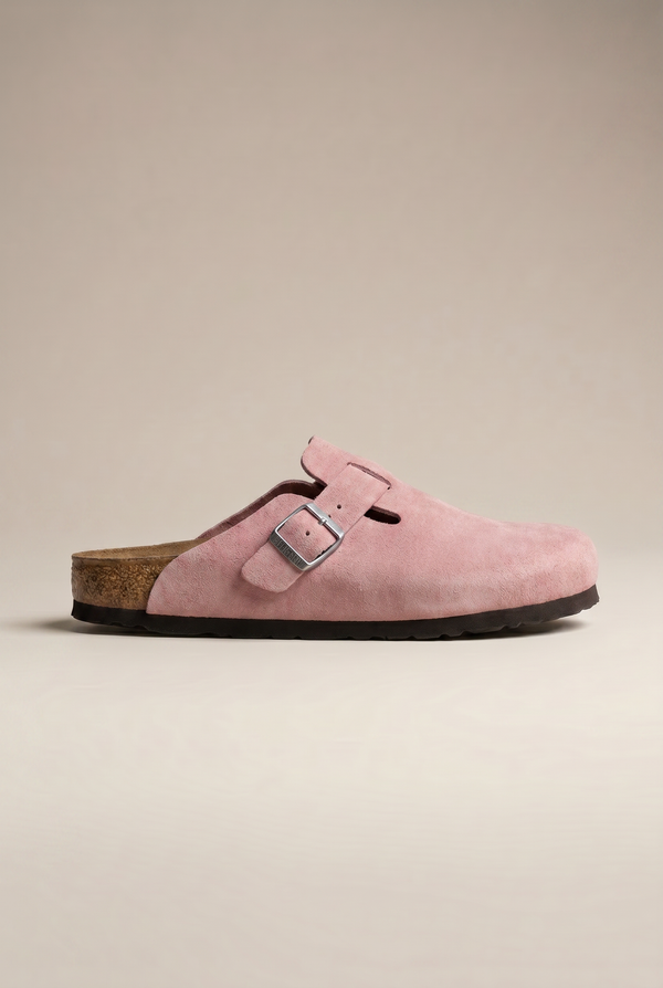 Mayfair Calfsuede Clog Pink