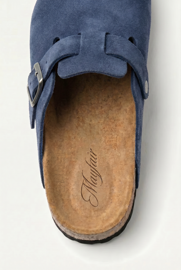 Mayfair Calfsuede Clog Navy