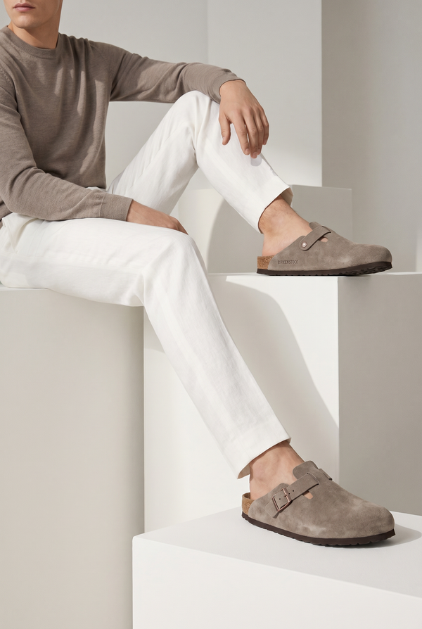 Mayfair Calfsuede Clog taupe