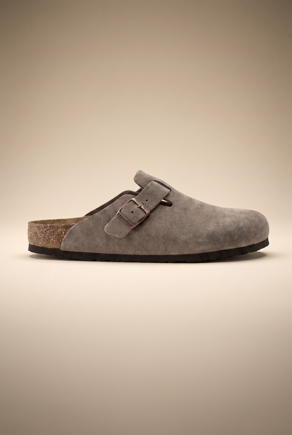 Mayfair Calfsuede Clog taupe