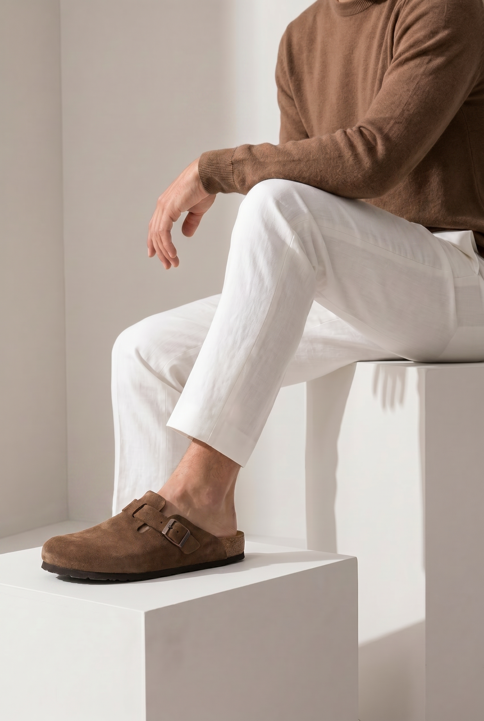 Mayfair Calfsuede Clog Brown