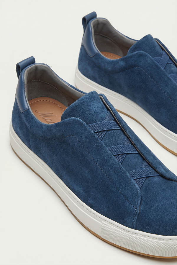 Mayfair Suede Slip-On Navy