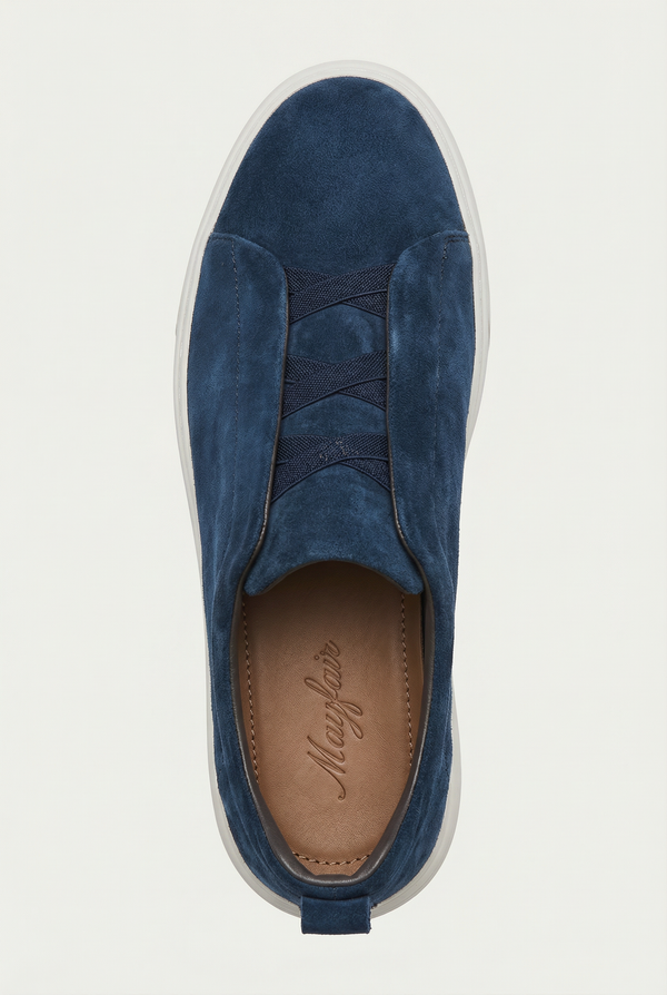 Mayfair Suede Slip-On Navy