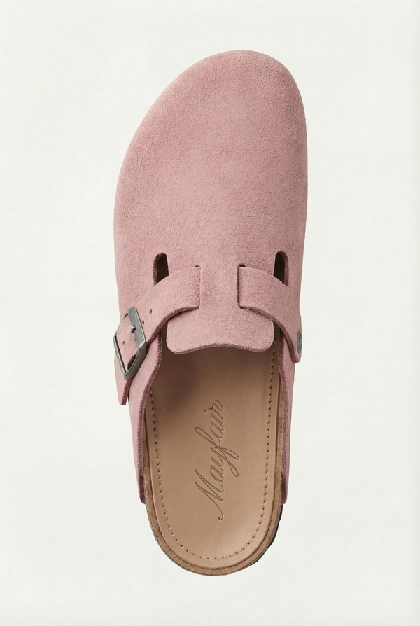Mayfair Calfsuede Clog Pink