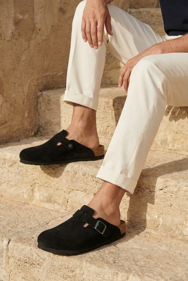 Mayfair Calfsuede Clog Black