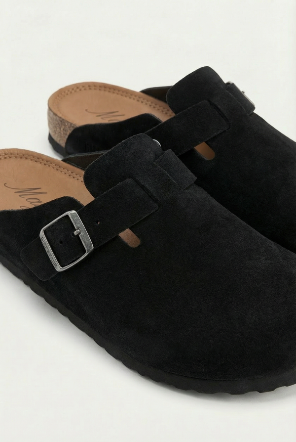 Mayfair Calfsuede Clog Black