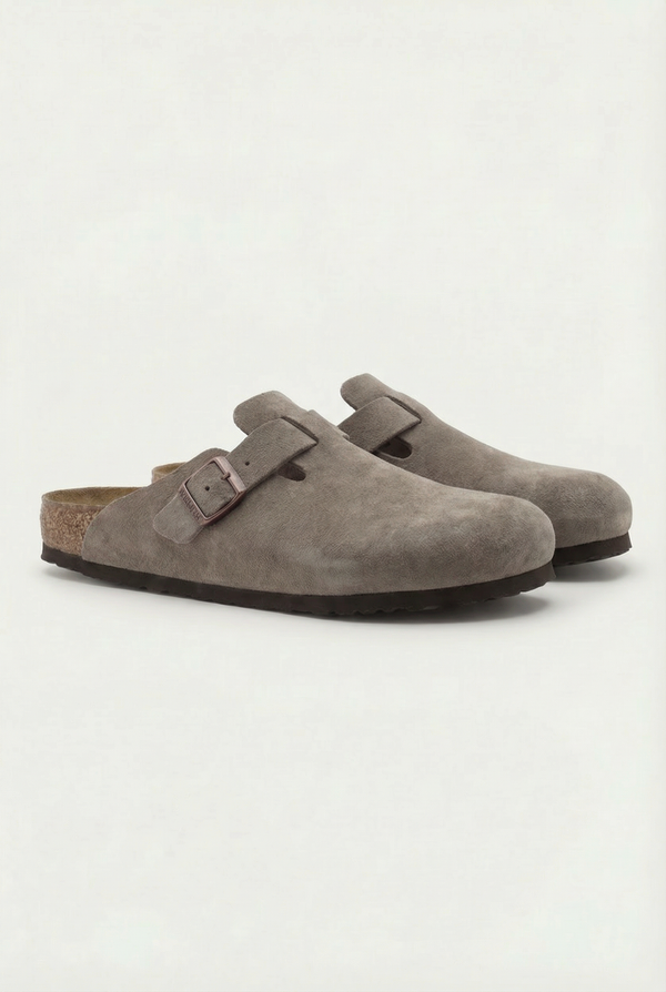 Mayfair Calfsuede Clog taupe