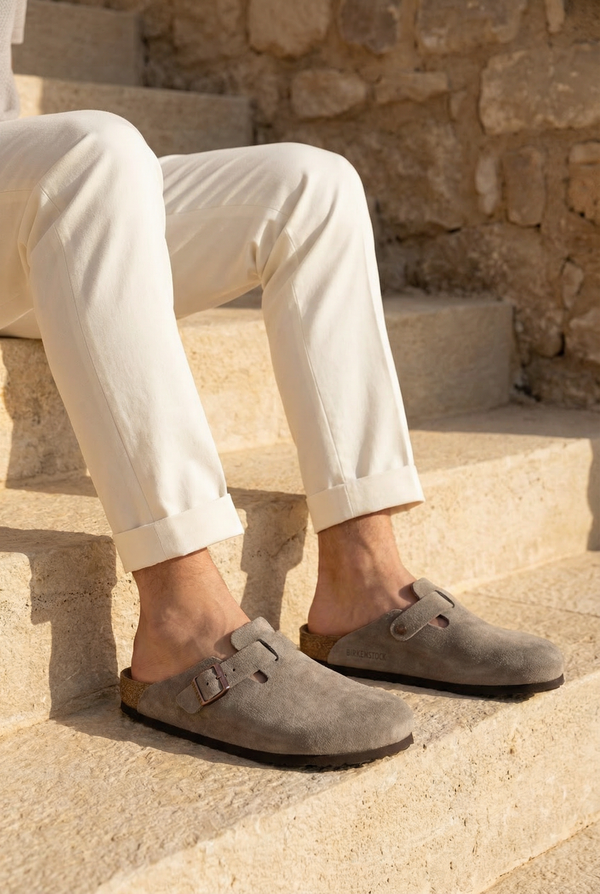 Mayfair Calfsuede Clog taupe