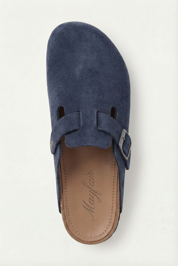 Mayfair Calfsuede Clog Navy