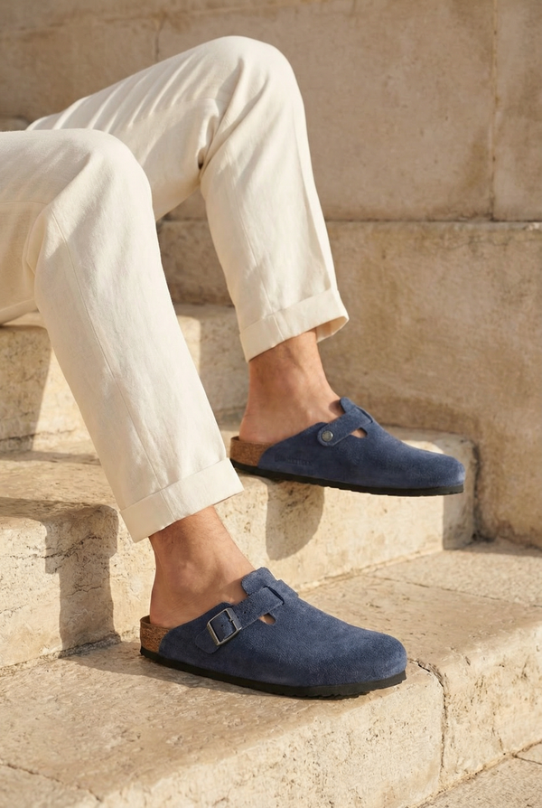 Mayfair Calfsuede Clog Navy