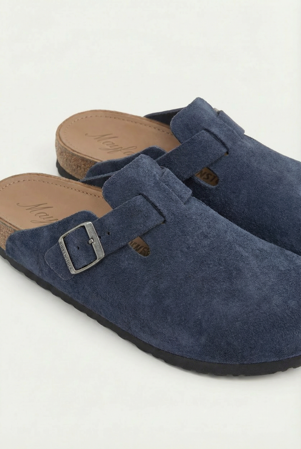 Mayfair Calfsuede Clog Navy