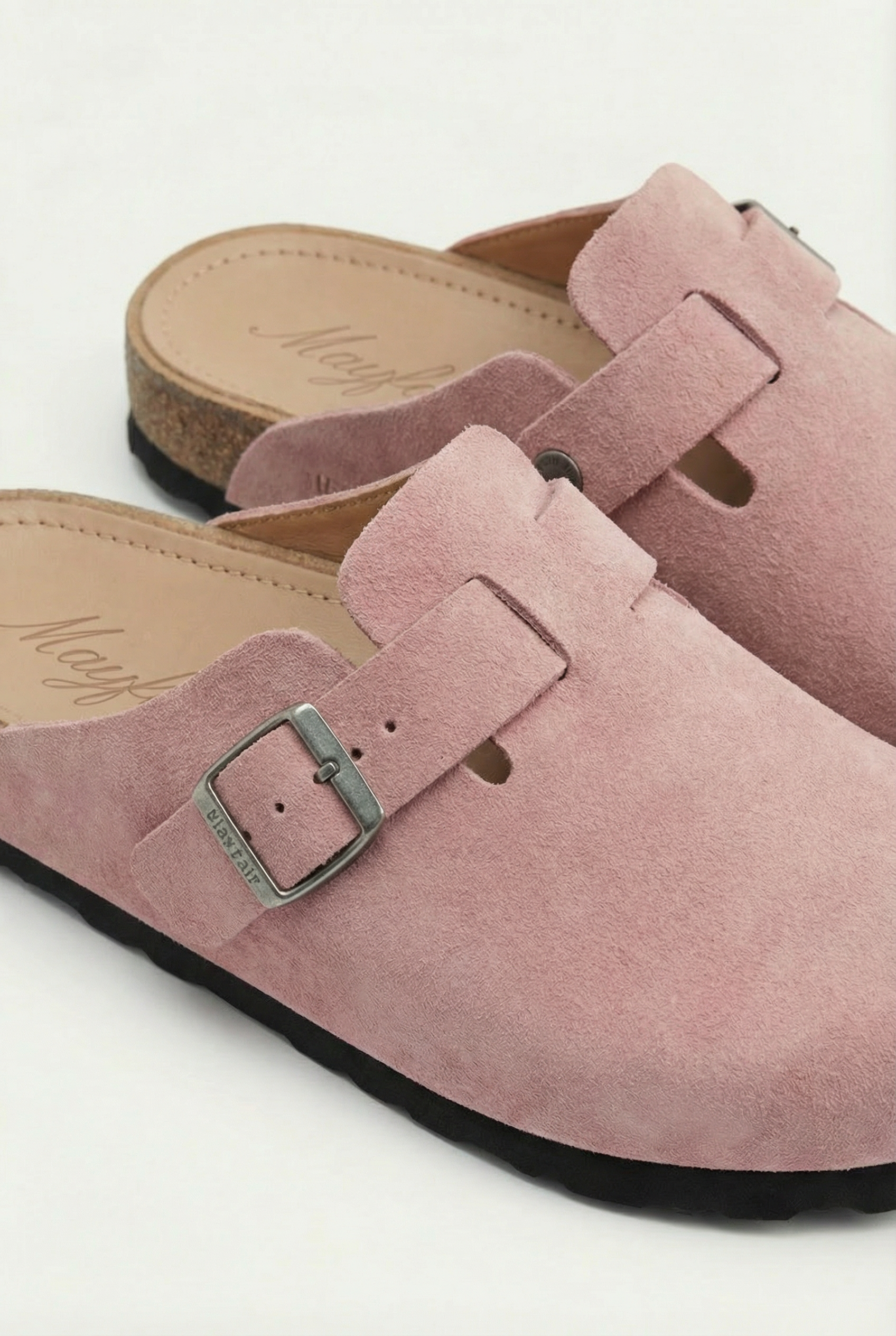 Mayfair Calfsuede Clog Pink