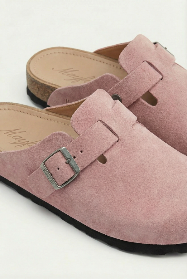 Mayfair Calfsuede Clog Pink