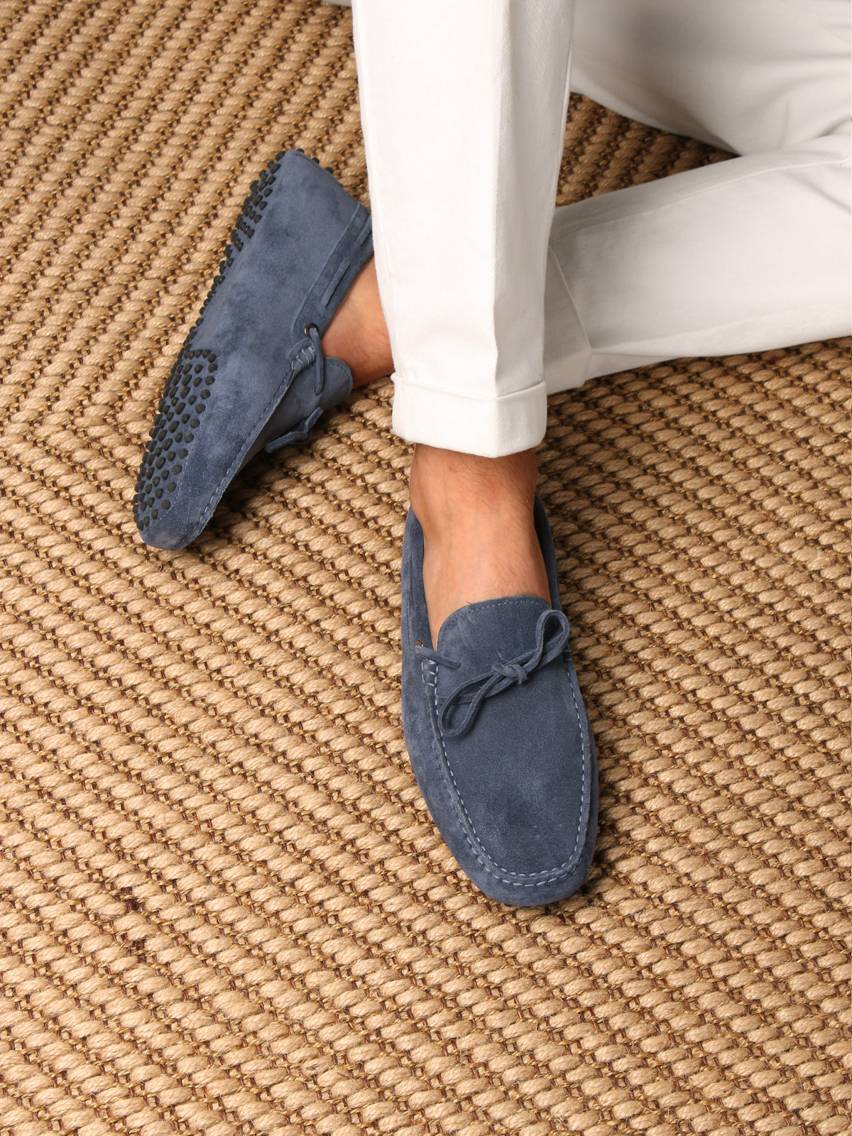 Mayfair Suede Roadster Shoes Steel Blue