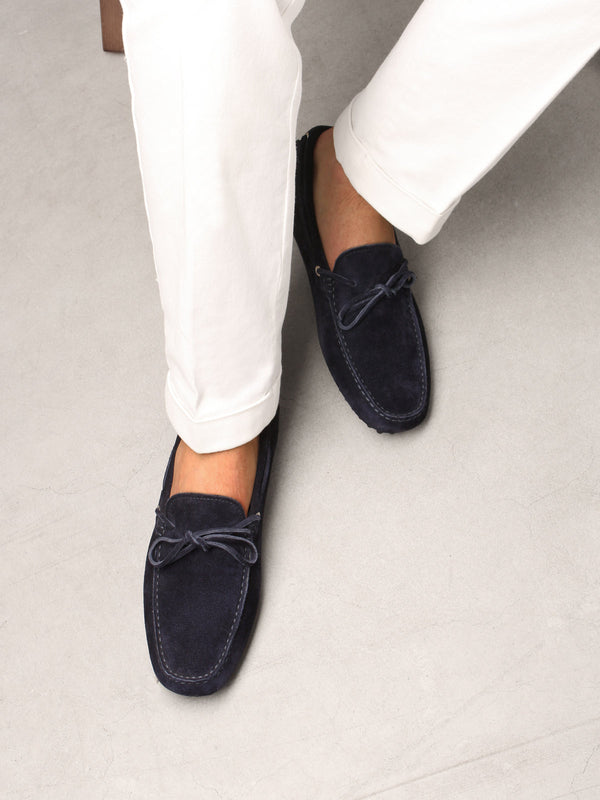 Mayfair Suede Roadster Shoes Navy