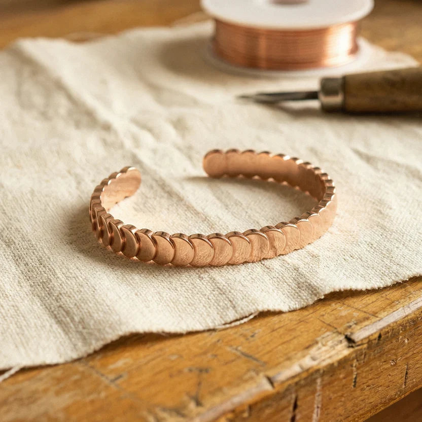 Refined Copper Bangle Bracelet